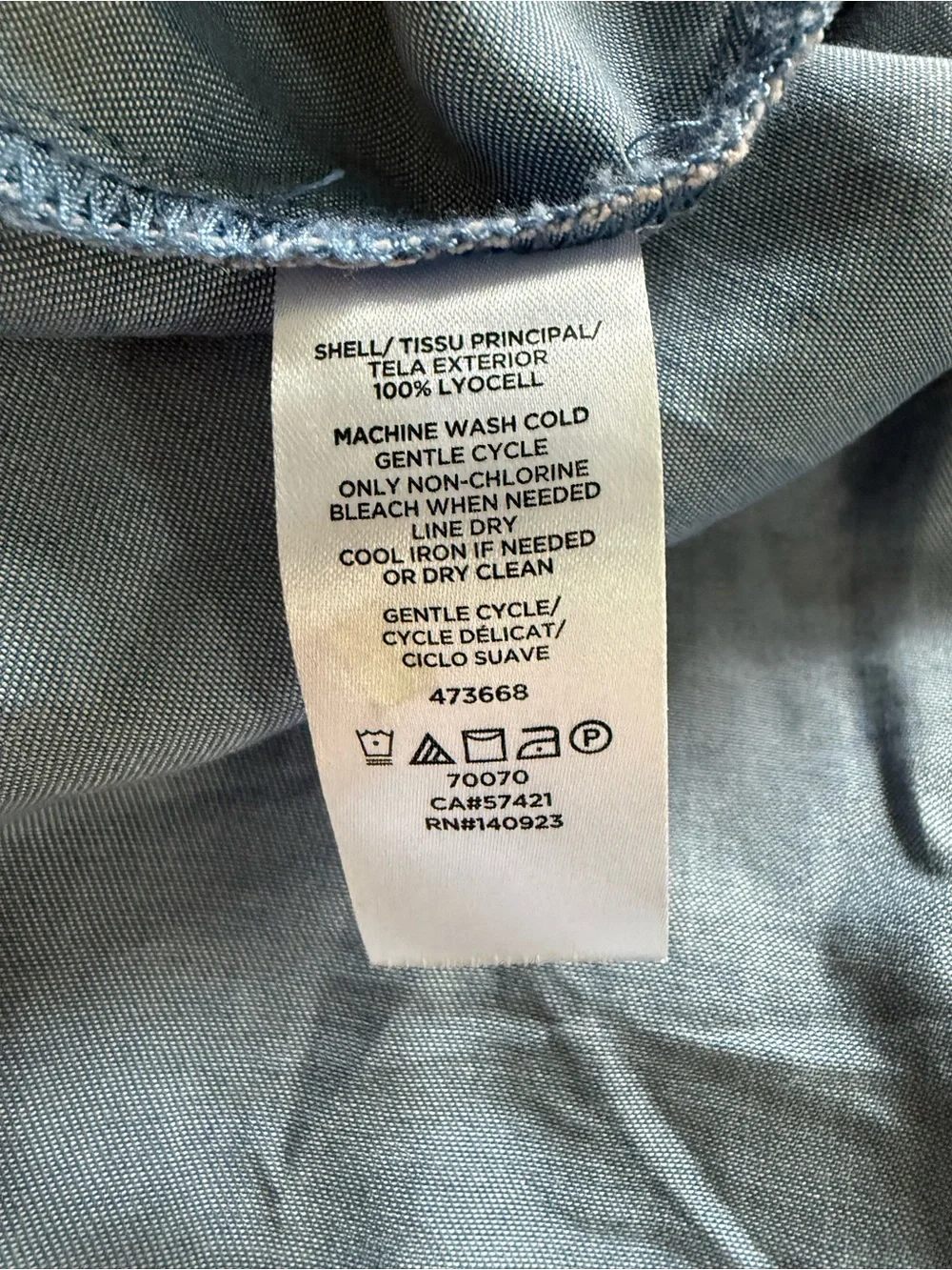 LOFT chambray Lyocell blouse